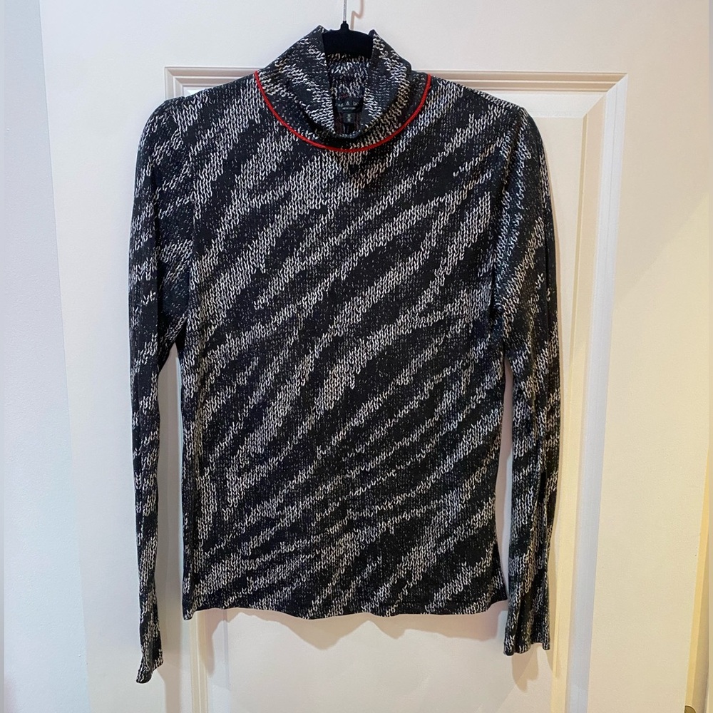 Rag & bone cotton print turtleneck- medium